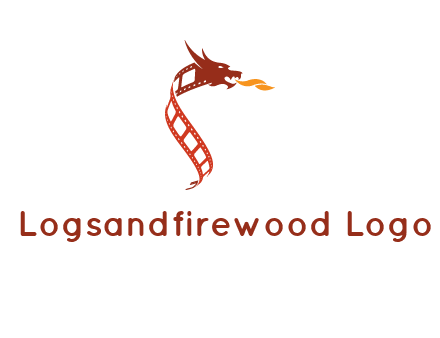dragon in film strip logo