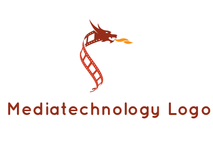 dragon in film strip logo