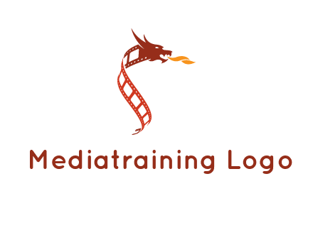 dragon in film strip logo