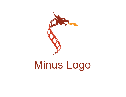 dragon in film strip logo