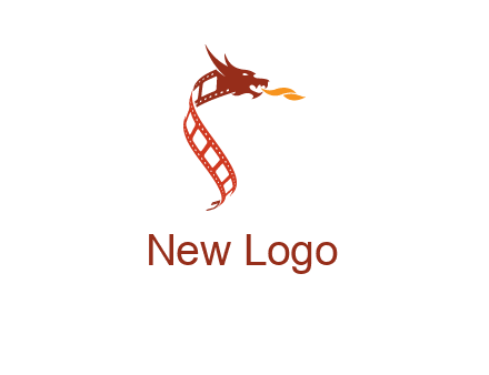 dragon in film strip logo