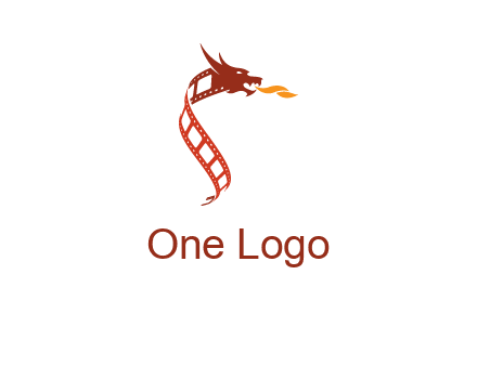 dragon in film strip logo