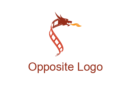 dragon in film strip logo