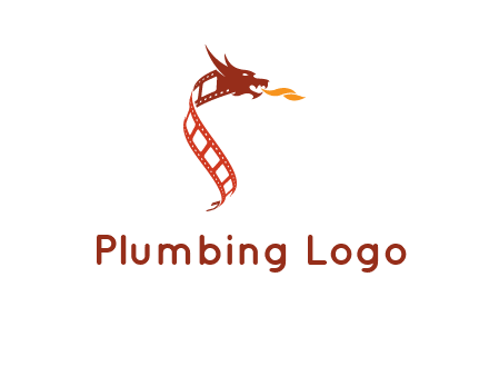 dragon in film strip logo