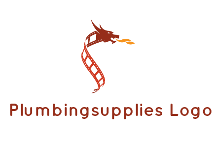 dragon in film strip logo