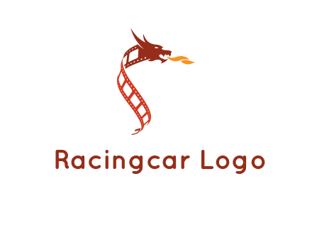 dragon in film strip logo