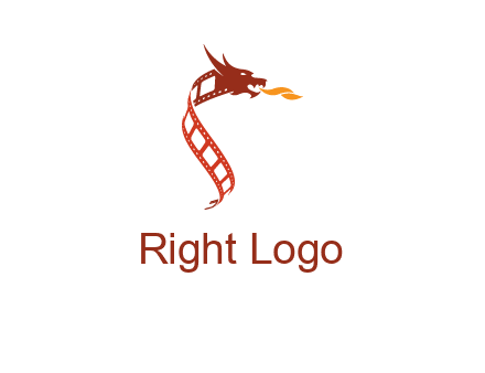 dragon in film strip logo