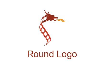 dragon in film strip logo