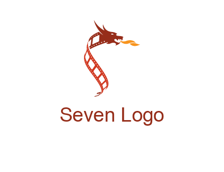 dragon in film strip logo