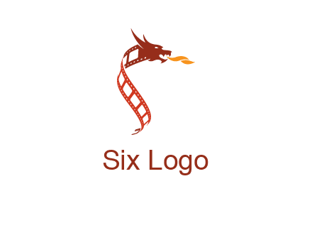 dragon in film strip logo