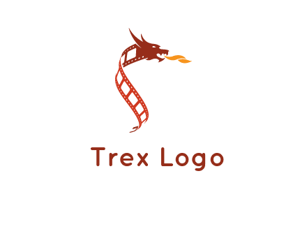 dragon in film strip logo