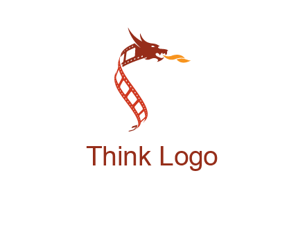 dragon in film strip logo