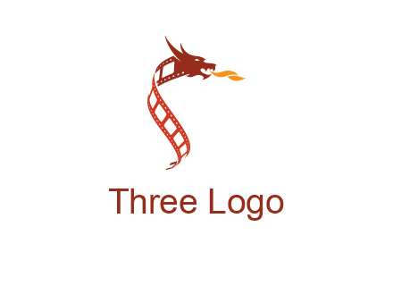 dragon in film strip logo