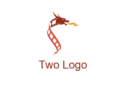 dragon in film strip logo