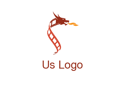 dragon in film strip logo