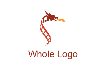 dragon in film strip logo