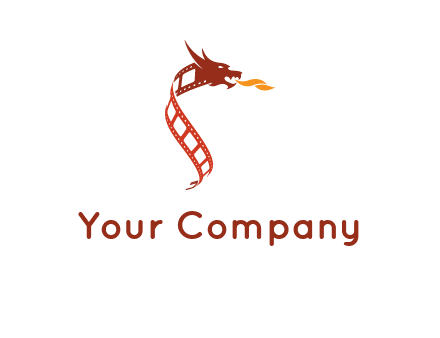 dragon in film strip logo