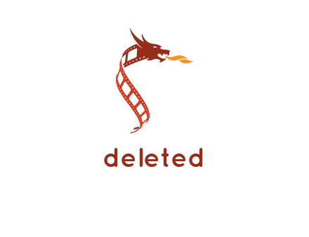 dragon in film strip logo