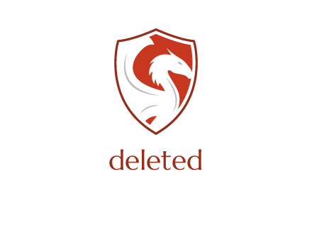 dragon with wings in shield logo