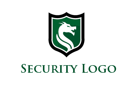 dragon in shield logo