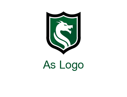 dragon in shield logo