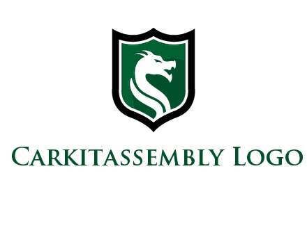 dragon in shield logo