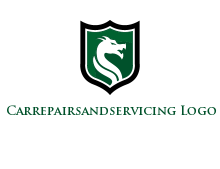dragon in shield logo