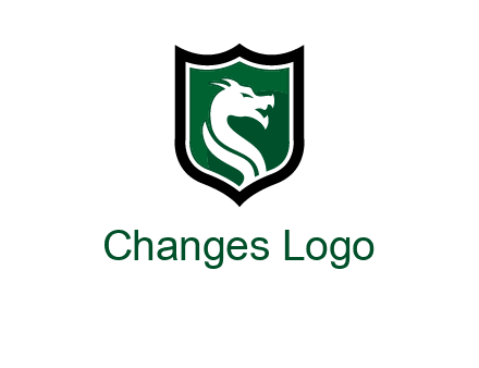 dragon in shield logo