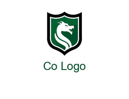 dragon in shield logo