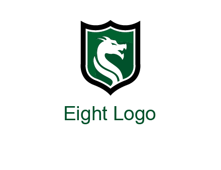 dragon in shield logo