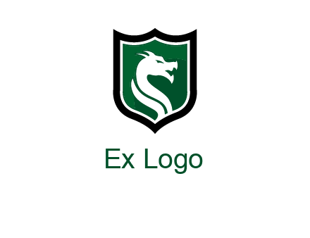 dragon in shield logo