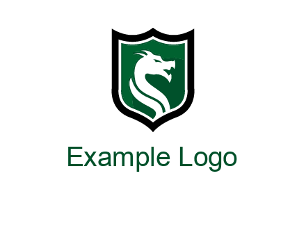 dragon in shield logo