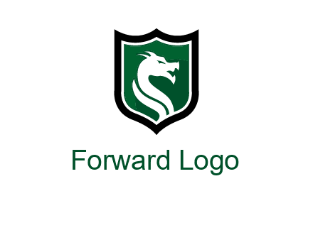 dragon in shield logo