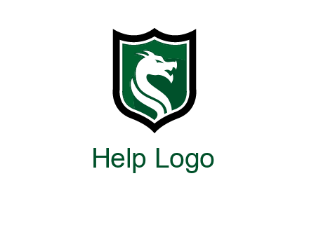 dragon in shield logo