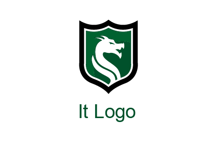 dragon in shield logo