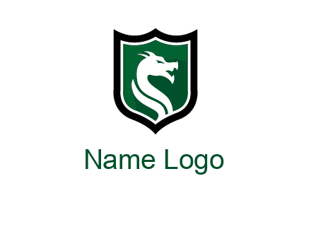 dragon in shield logo