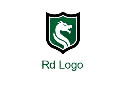 dragon in shield logo