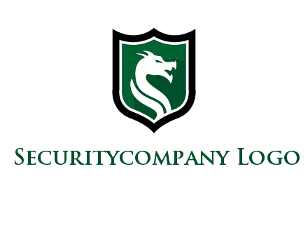 dragon in shield logo