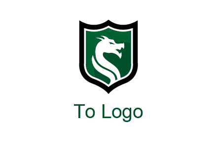 dragon in shield logo