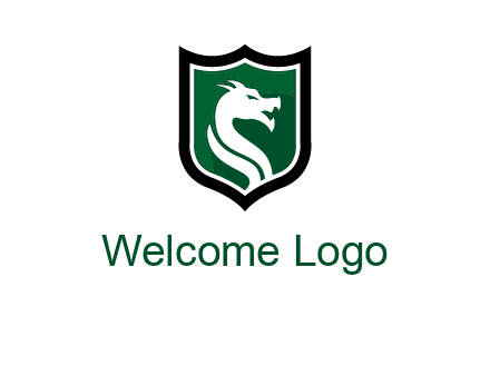 dragon in shield logo