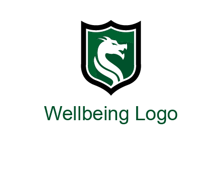 dragon in shield logo