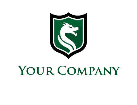 dragon in shield logo