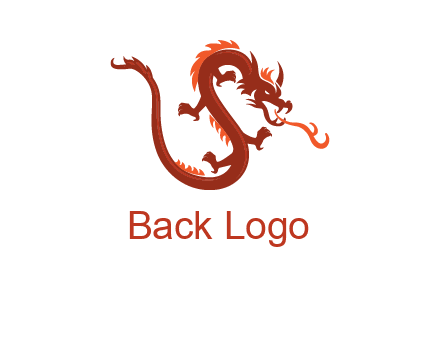 dragon breathing fire logo