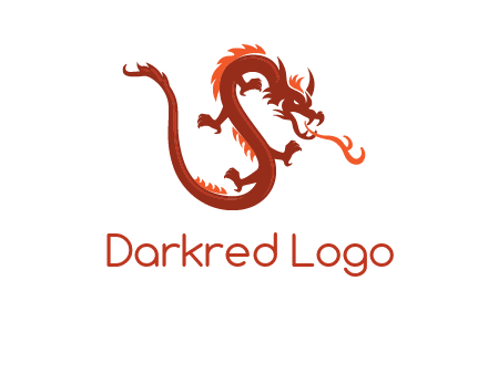 dragon breathing fire logo