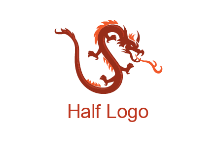 dragon breathing fire logo