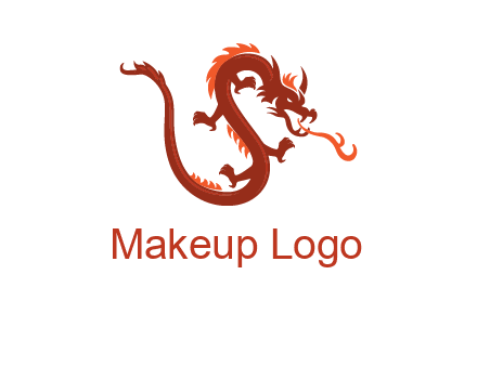dragon breathing fire logo