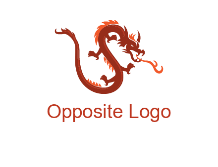 dragon breathing fire logo