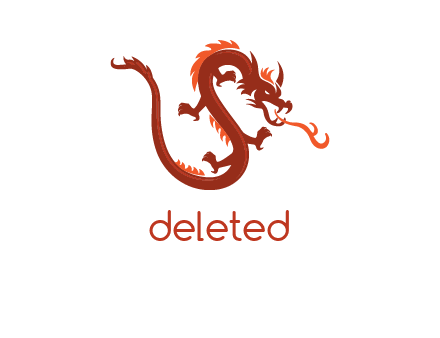 dragon breathing fire logo