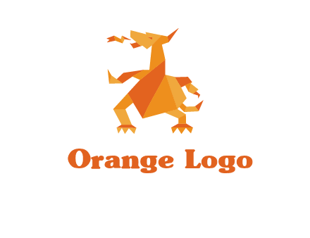 origami dragon logo