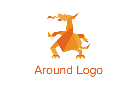 origami dragon logo